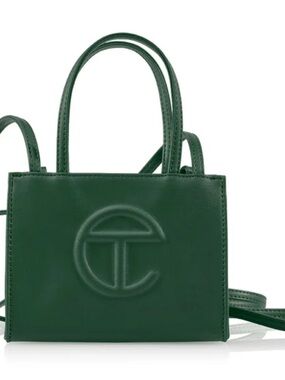 Telfar small shopper in dark olive